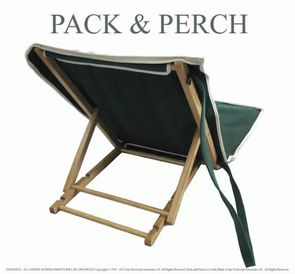 Folding Wood and Canvas Beach Backrests - with Three Position Backrest