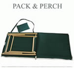 Canvas Picnic Chairs and Bag - open with Backrest Sewn Inside