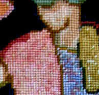 Needlework Fibers - Stitched Canvas