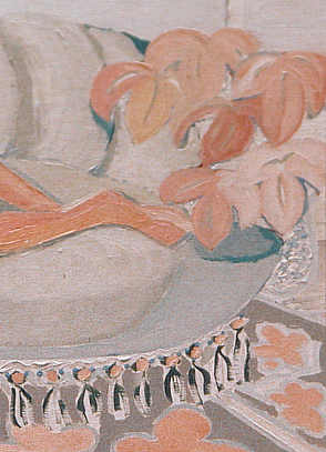 Painting of Her feet and Plants